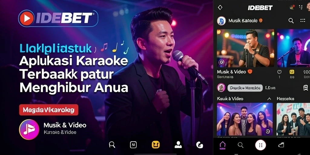 Tampilan antarmuka <strong>IDEBET</strong> yang menarik dan mudah digunakan untuk karaoke.