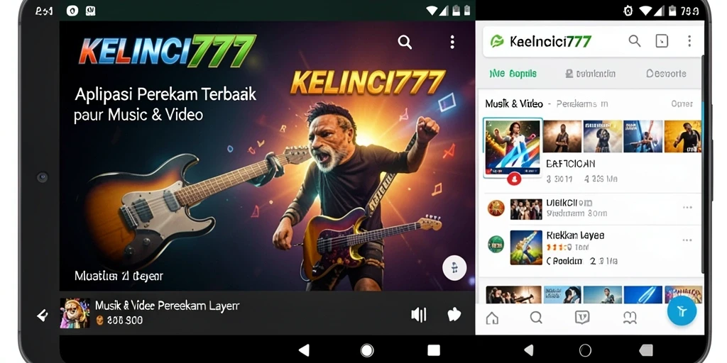 Tampilan antarmuka KELINCI777 saat merekam layar dengan berbagai opsi pengaturan.