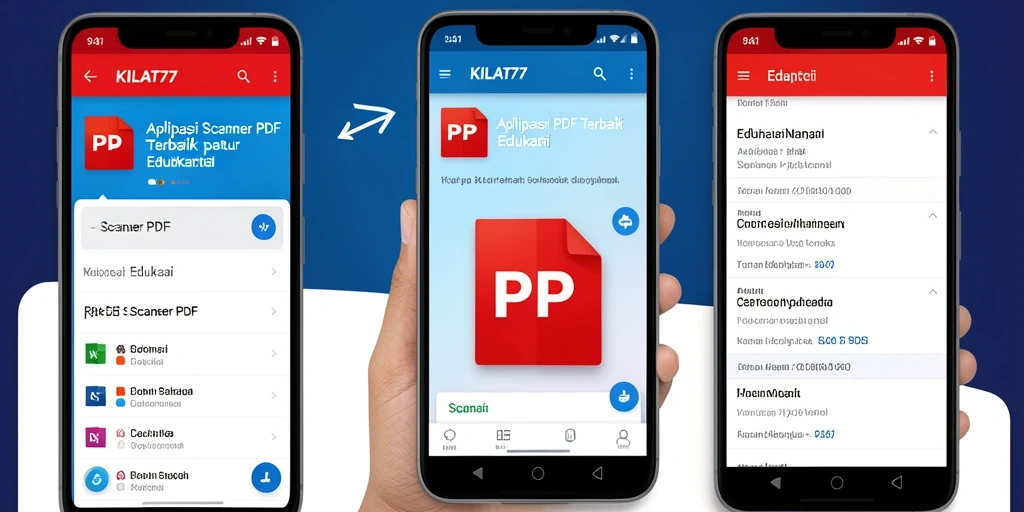 Antarmuka KILAT77 menampilkan fungsi pemindaian PDF yang efisien dan intuitif.