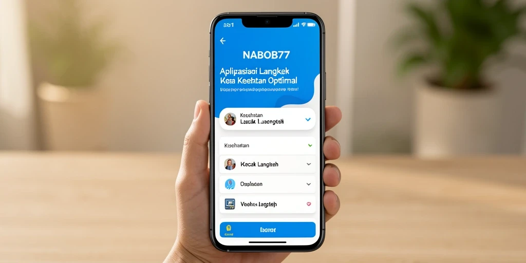 Screenshot aplikasi NABOB77 menampilkan antarmuka pelacakan langkah yang informatif.