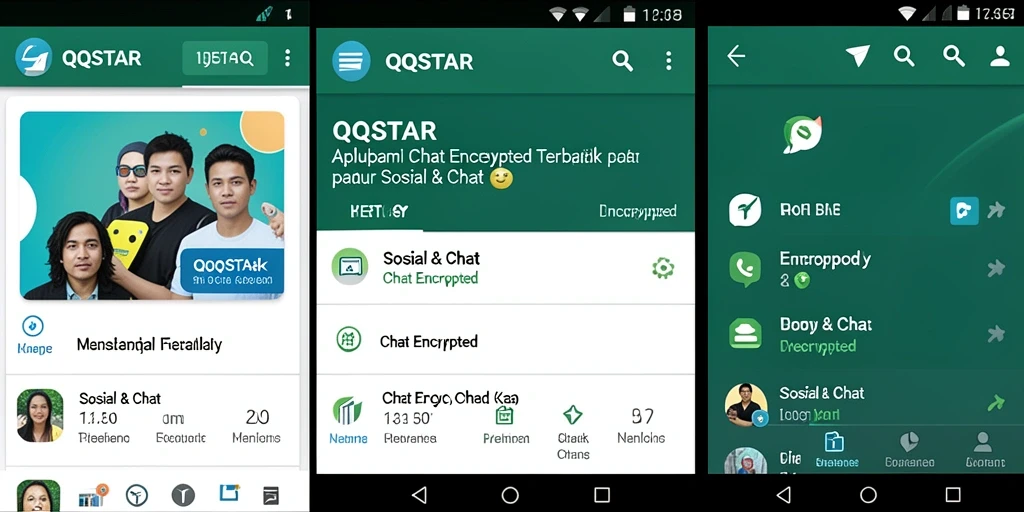 Tampilan antarmuka pengguna QQSTAR yang sederhana dan fungsional.