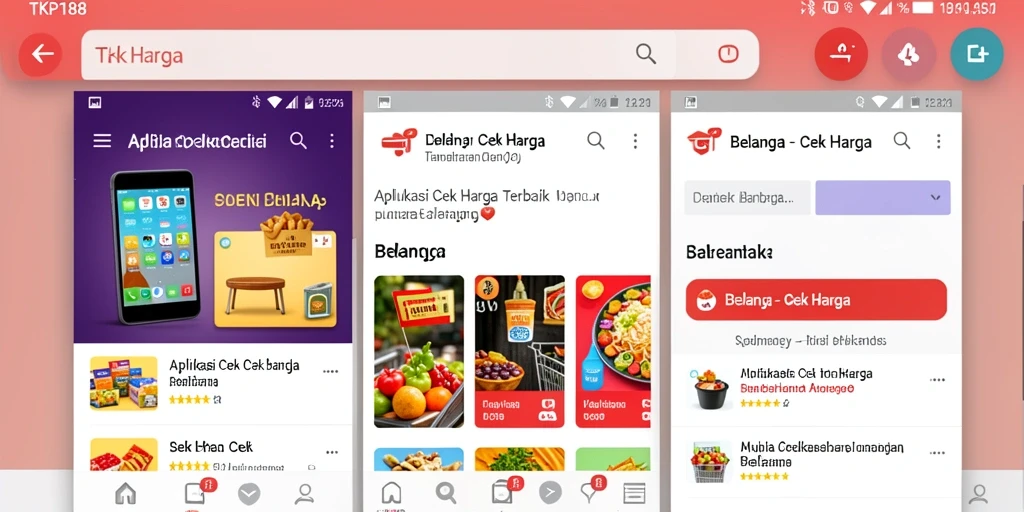 Tampilan antarmuka aplikasi TKP188 yang sederhana dan informatif.