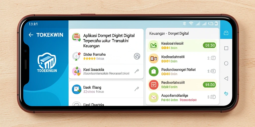 Tampilan antarmuka aplikasi TOKEKWIN yang sederhana dan intuitif.